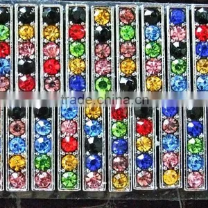 Produce Zinc Alloy 10mm Colorful Rhinestones Slide Letters thumbnail-4