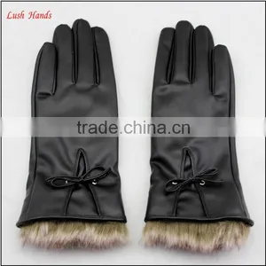 Ladies PU Working Leather Gloves Women Winter thumbnail-1