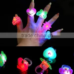 Lot Cartoon Soft Led Finger Ring Toy Flash Luminous Ring Toy Party Props Light up Toy and Kids Birthday Colorful Gift thumbnail-1