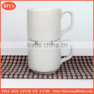 Cup Coffee Black and White Porcelain Ceramic Coffee Mug Stacked Cup Tea Cup for Promotion thumbnail-2