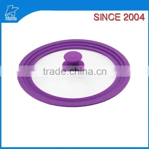 Glass Lid for Pan With Silicone Rim thumbnail-2