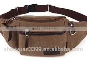 Canvas Hunting Travel Sport Pocket Waist Bag Fanny Pack Brand Designer Small Shoulder Messenger Bag for Men thumbnail-1