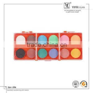 Wholesale Best Quality Cheap 12Colors Dry Water Color Paint Set With Brush thumbnail-1