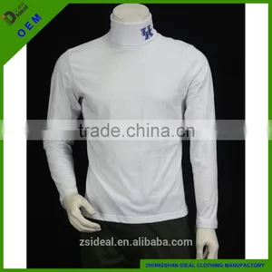 100% Cotton Turtleneck Customer Logo Man Polo T-shirt thumbnail-1