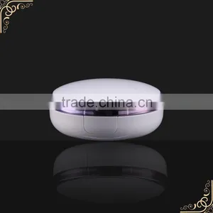 China Round PMMA White Air Cushion Empty Compact Powder Case Quality Choice Most Popular thumbnail-1