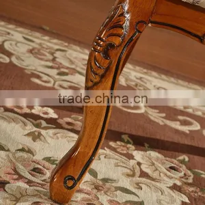 Antique Carved Chairs Armchair Solidwood Carved Chair With Fabric thumbnail-5
