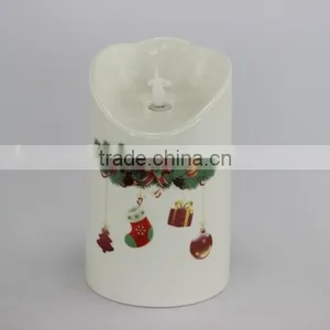 Flameless Christmas LED Lights Candles in Ceramic Wholesale thumbnail-6