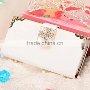 2014 Hot Selling Diamond Magnetic Leather Wallet Flip Mobile Phone Case Cover for Apple Iphone 6 thumbnail-4
