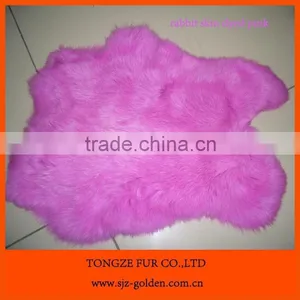 High Quality Rabbit Fur Skin Dyed Colors thumbnail-1