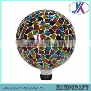 Wedding Round Shape 10" Mosaic Glass Decoration Outdoor Led Ball Lights thumbnail-2