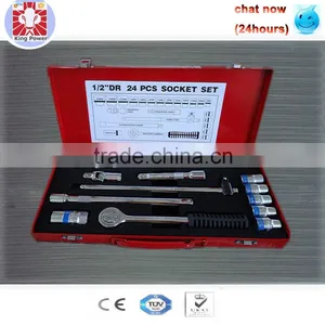 24PCS 1/2"Dr. 50BV30 High-quality Material Universal Joint Metal Box Chrome Vanadium Material Socket Set (KS-4024AA-R12) thumbnail-2