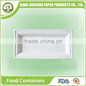 Disposable Party 6 Inch Paper Square Plates With Sugarcane thumbnail-4