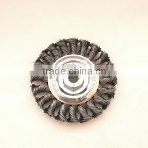 Twist Knot Wheel Brushes With Thread, Diameter 100mm or 4" thumbnail-1