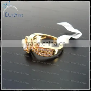 Wholesale Factory Price Ladies Pave cz Plated 18k Gold Rings thumbnail-2