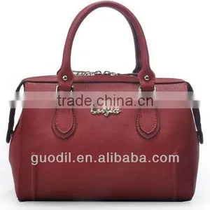 Texture Leather in Hot Red Color for SS15 Ladies Promotion Handbags thumbnail-1