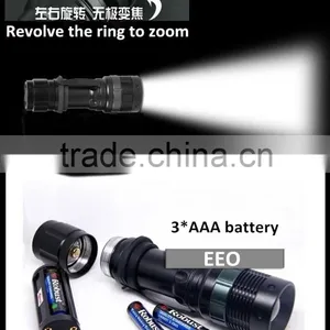 China XM-L T6 LED Flashlight Torch Lamp Zoomable+18650 Battery+Charger thumbnail-3