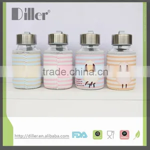 Manufactoring Hot Sale Water Glass Bottle Wholesale Glass Bottle With Silicon thumbnail-2