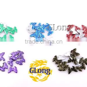 10*13mm Hot Fix Iron-on Nailhead Butterfly Aluminum With Irregular Spots DIY For Bag Shoe Phone Case Garment #GT093A-13P(Mix-s) thumbnail-1