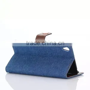 New Product Case for SONY Z4,special Design Case for LG Phone ,demin Style pu Leather Case for SONY Z4 With Wallet thumbnail-3