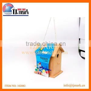 DIY PAINTING WOOD TOYS GIANT BIRD HOUSE WITH OPENABLE ROOF thumbnail-1