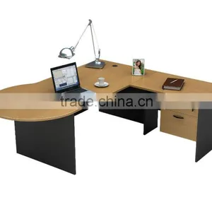 Cheap L Shape Straight Melamine Office Desk thumbnail-5