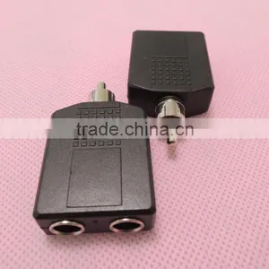 Audio System Black RCA Male to 6.5 Female Connector Adapter thumbnail-1