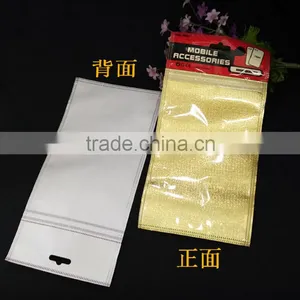 Packing Bag for Mobile Phone Case Heat Seal With Upper Zip Fabric Zipper Bag and Printing Plastic Header thumbnail-2