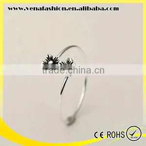 Girl Flower Design Antique Jewerly 925 Titanium Silver thumbnail-3