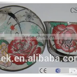 Porcelain , Full Decal , Cup/saucer Set thumbnail-1