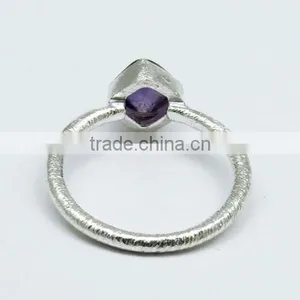 Square Shape Purple Amethyst 925 Sterling Silver Ring, Silver Jewelry Wholeseller, 925 Sterling Silver Jewelry thumbnail-5