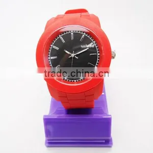 Red Silicone Japan PC21 Quartz Watch thumbnail-1