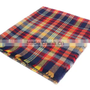 Best Selling 2015 Winter Popular Plaid Blanket Custom Scarf thumbnail-4