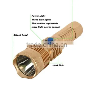 Direct Charging Waterproof Flashlight With USB Rechargerable LED Flashlight thumbnail-4