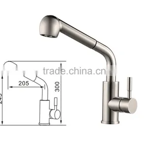 SUZAN(6605) High Quality Fashion SUS304 Stainless Steel Kitchen Used Pulled Out Kitchen Mixer&tap thumbnail-1