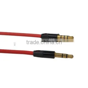 High Quality Handsfree 3.5mm Aux Cable Male to Male With MIC and ON/OFF Button for Car thumbnail-4