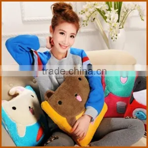 Wholesale Carton Animal Pattern Baby Pillow Blanket thumbnail-5
