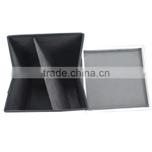 Quality Round Purple Storage Ottoman thumbnail-5
