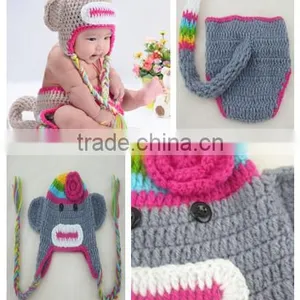 Wholesale Monkey Shape Handmade Sweater Newborn Photography Props thumbnail-1