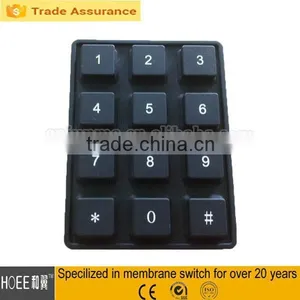 12 Keys Rubber Button Numeric Keypad Silicone Rubber Lock Keypad thumbnail-1