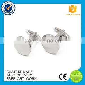 High Quality Fashion Classic Silver Men Cufflinks thumbnail-2