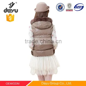 Women Vest Rex Rabbit Padded Down Vest Waterproof Windbreaker Fur Vests Lace Coat From China thumbnail-3