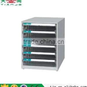 Taiwan Efficiency Plastic PS Transparent Drawer Steel Filing Cabinet Magazine Newspaper Document Cabinet TJG A4H-104 thumbnail-2