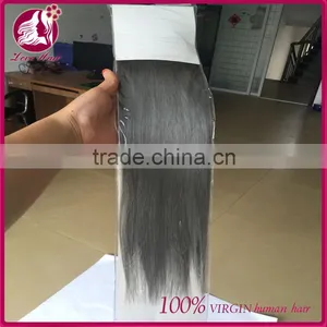 Factory Price Ombre 1B Grey Human Virign Brazilian Colored Two Tone Hair Weave thumbnail-3