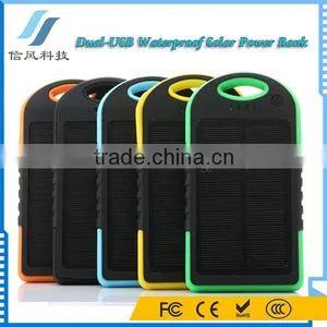 3000mAh Dual USB Portable Waterproof Solor Charger Power Bank for IPhone for Android Smartphone for IPad thumbnail-5