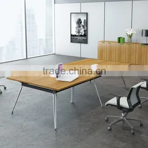 Modern Tempered Round Glass Conference Table Meeting Table thumbnail-4