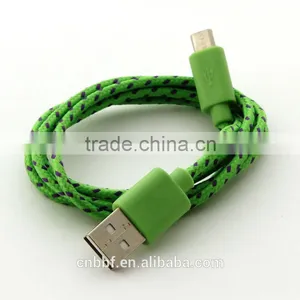 Braided Fabric 1 Metre 3 ft Micro-USB Charger Cable For Samsung Nokia LG thumbnail-3