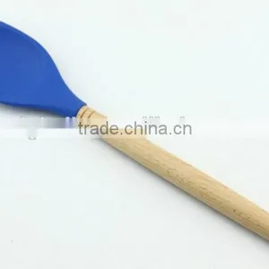 High Quality Silicone Kitchen Tools With Wooden Handle Set Of 5 thumbnail-4