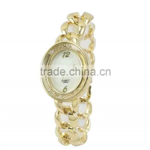 Analogous Metal Good Plating Fit Wrists Specialize Design Crystal on the Face Bracelet Watch For Women thumbnail-5