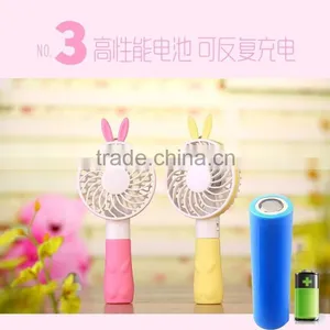 Cute Rabbit Mini Handheld Fan Rechargeable Mini USB Fan, Battery Powered Mini Fan Handheld, China Supplier thumbnail-4
