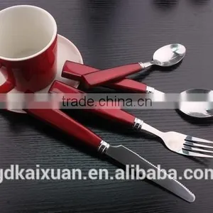 24 PCS Stainless Steel Flatware With Plastic Handle thumbnail-1